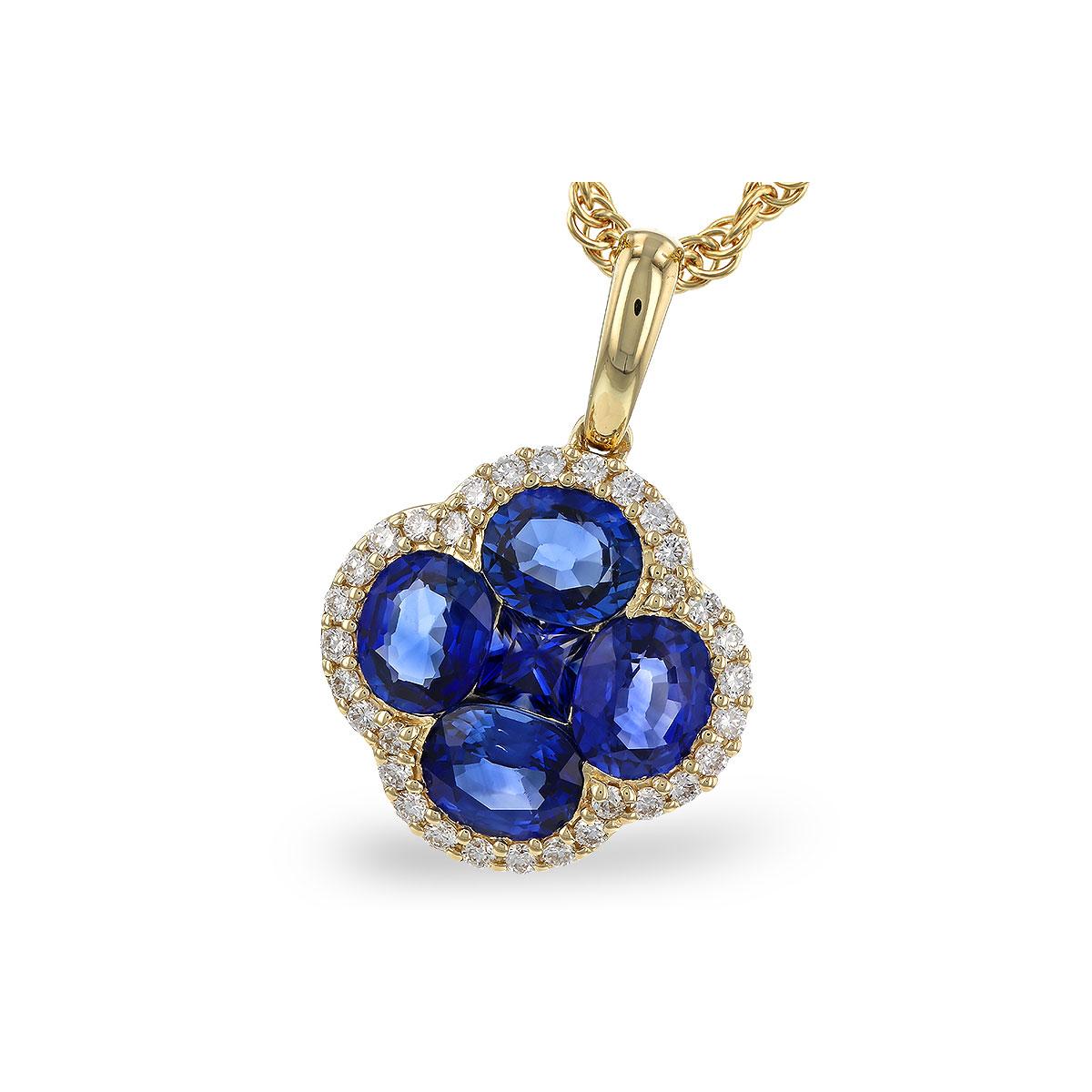 14KT Gold Sapphire Necklace