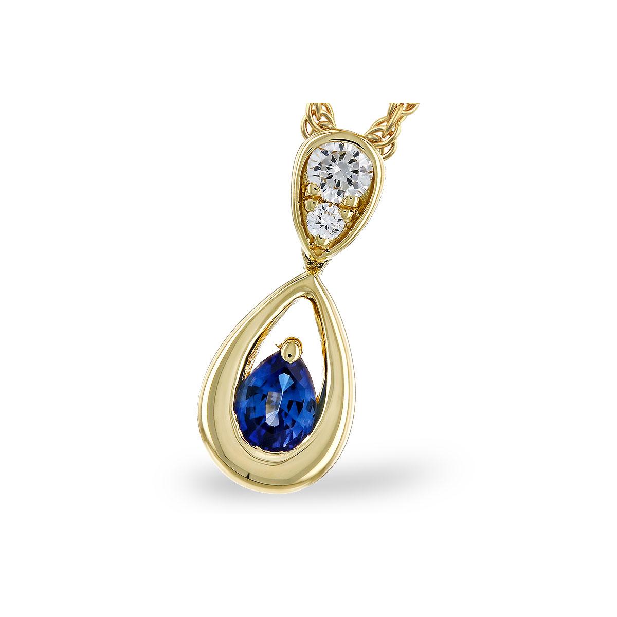 14KT Gold Sapphire Necklace