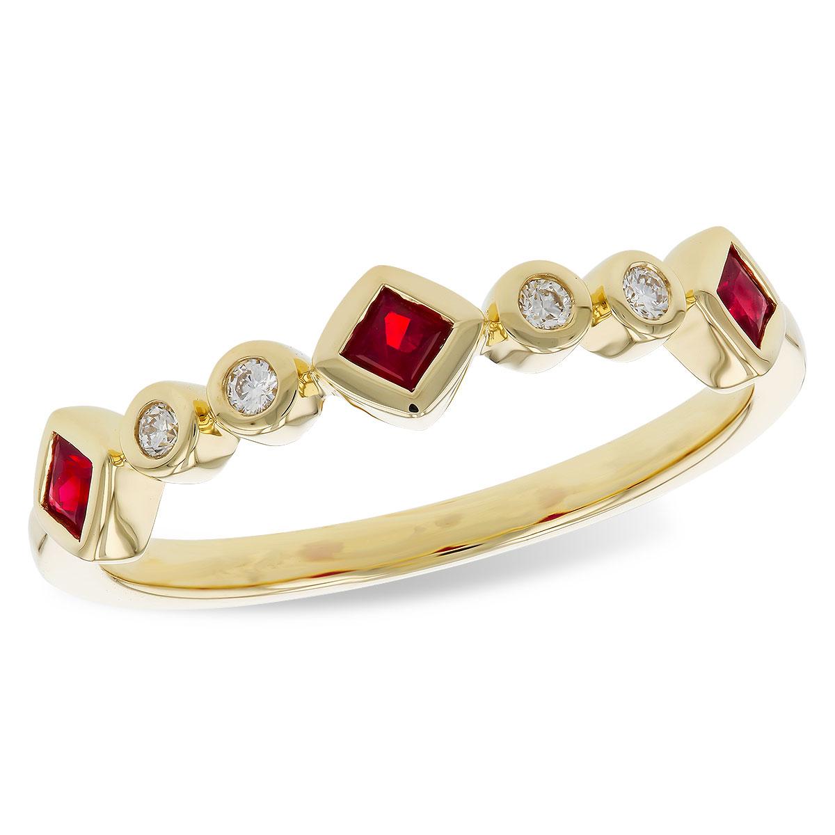 14KT Gold Ladies Ruby Wedding Ring