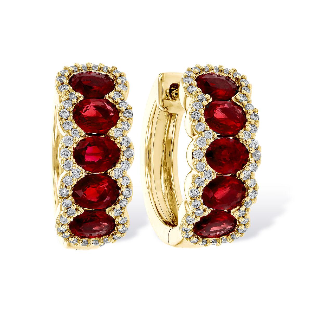 14KT Gold Ruby Earrings