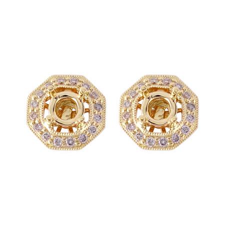 14KT Gold Diamond Earrings