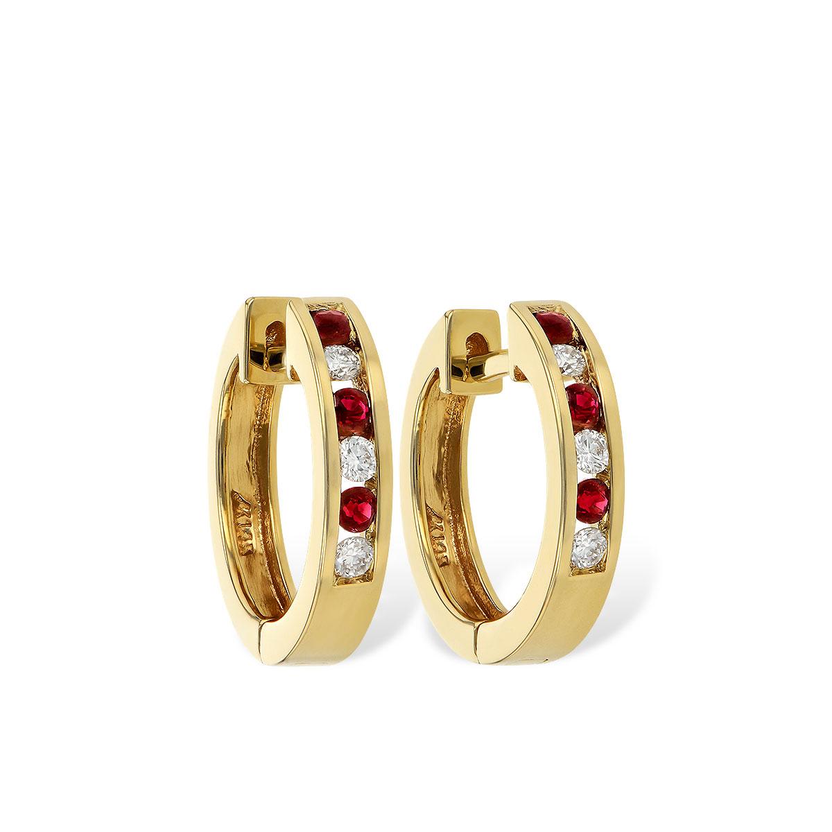 14KT Gold Ruby Earrings