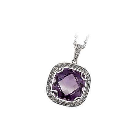 14KT Gold Amethyst Necklace