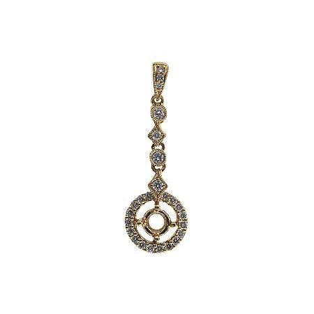 14KT Gold Diamond Pendant