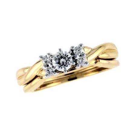 14KT Gold Two-Piece Diamond Wedding Set