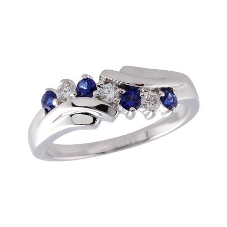 14KT Gold Ladies Sapphire Wedding Ring