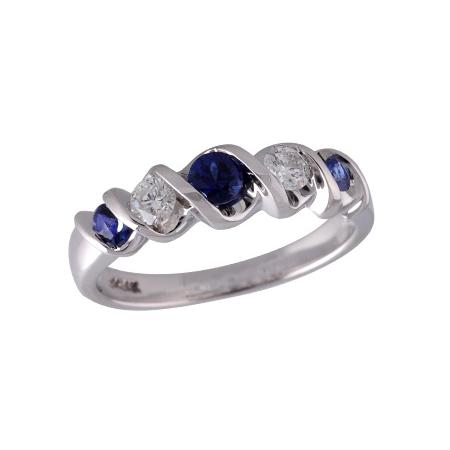 14KT Gold Ladies Sapphire Wedding Ring