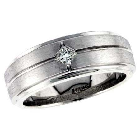 14KT Gold Mens Diamond Wedding Ring