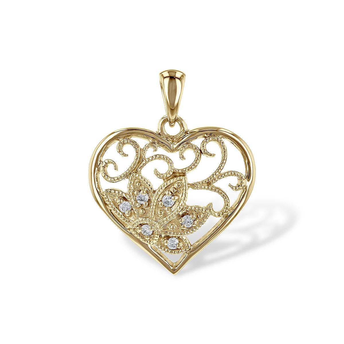 14KT Gold Diamond Pendant
