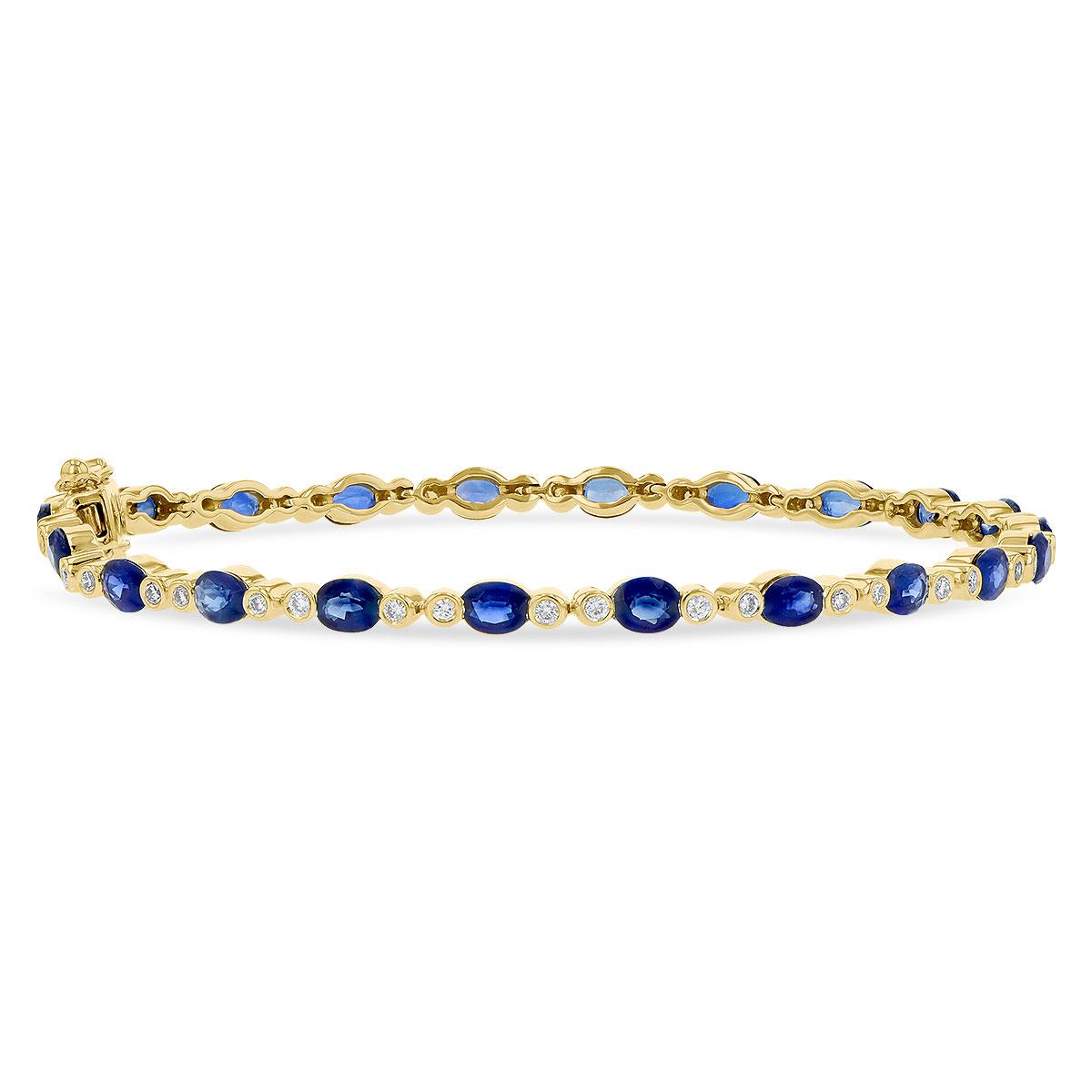 14KT Gold Sapphire Bracelet