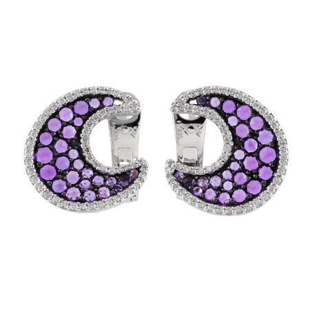 14KT Gold Amethyst Earrings