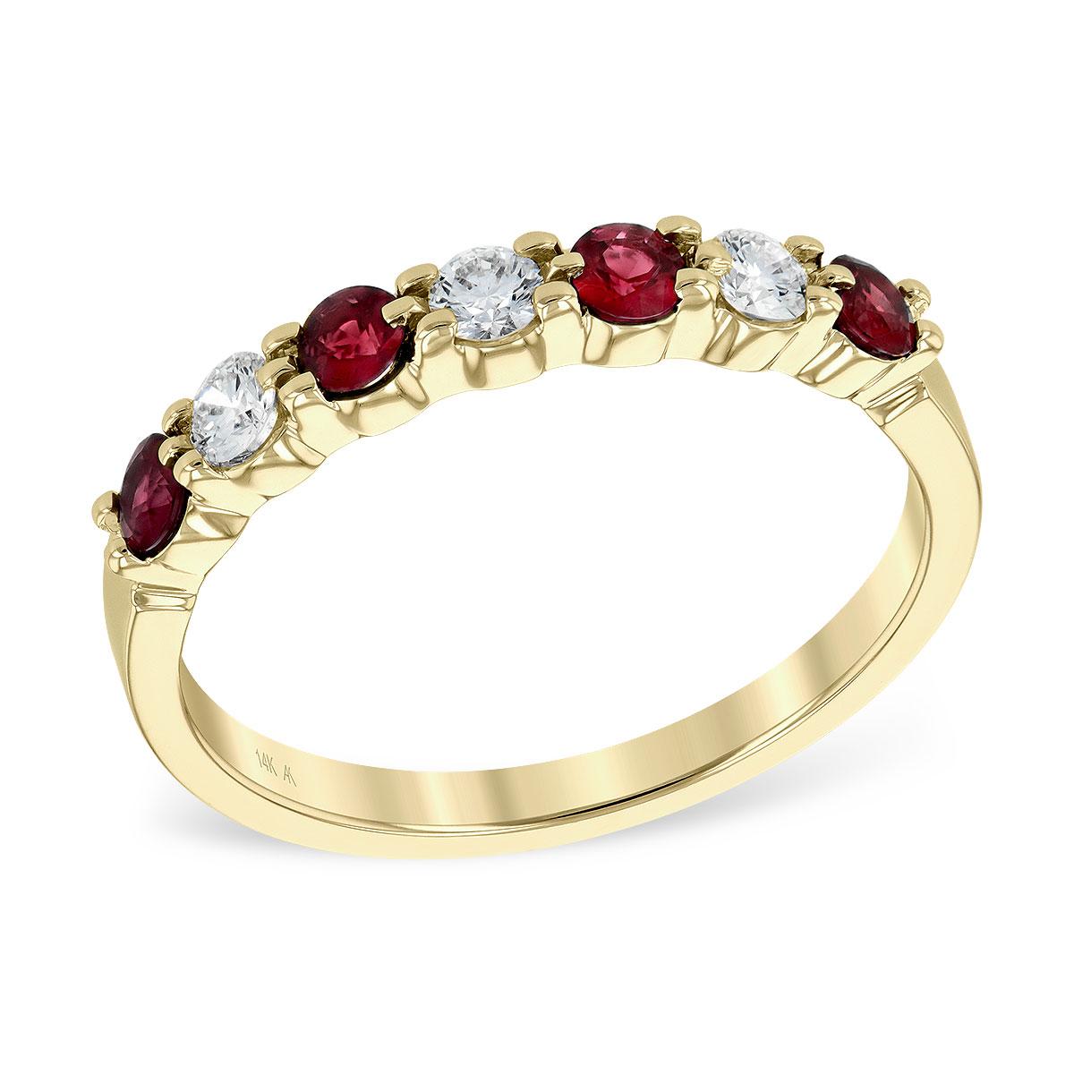 14KT Gold Ladies Ruby Wedding Ring
