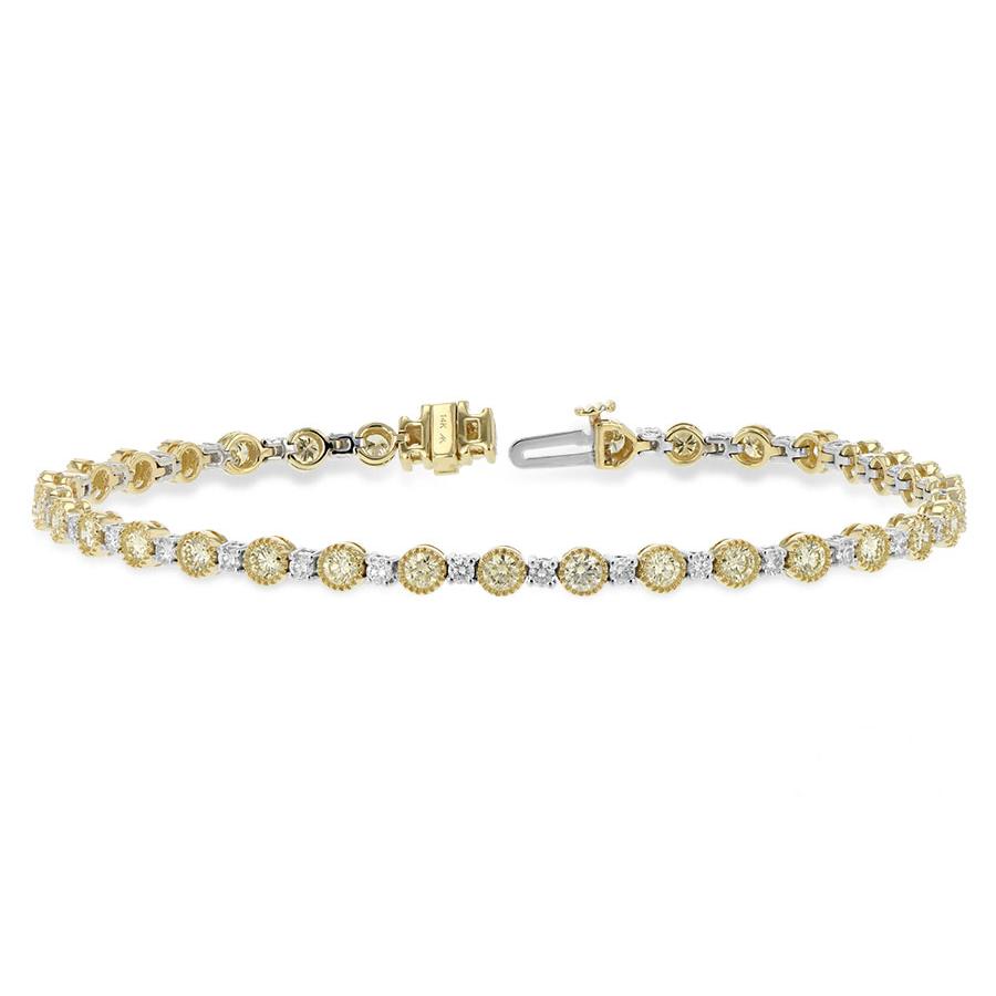 14KT Gold Yellow Diamond Bracelet