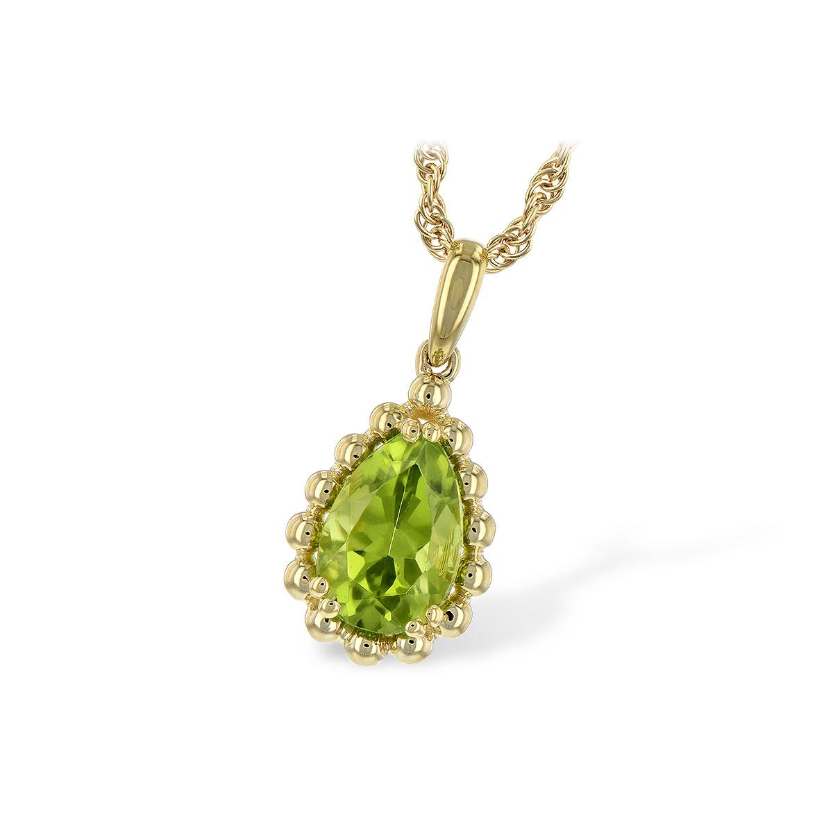 14KT Gold Peridot Necklace