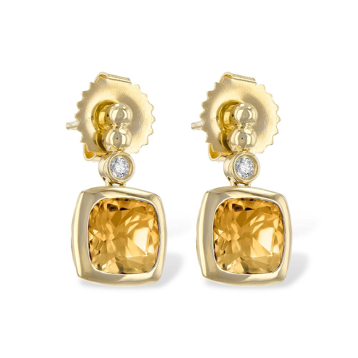 14KT Gold Citrine Earrings