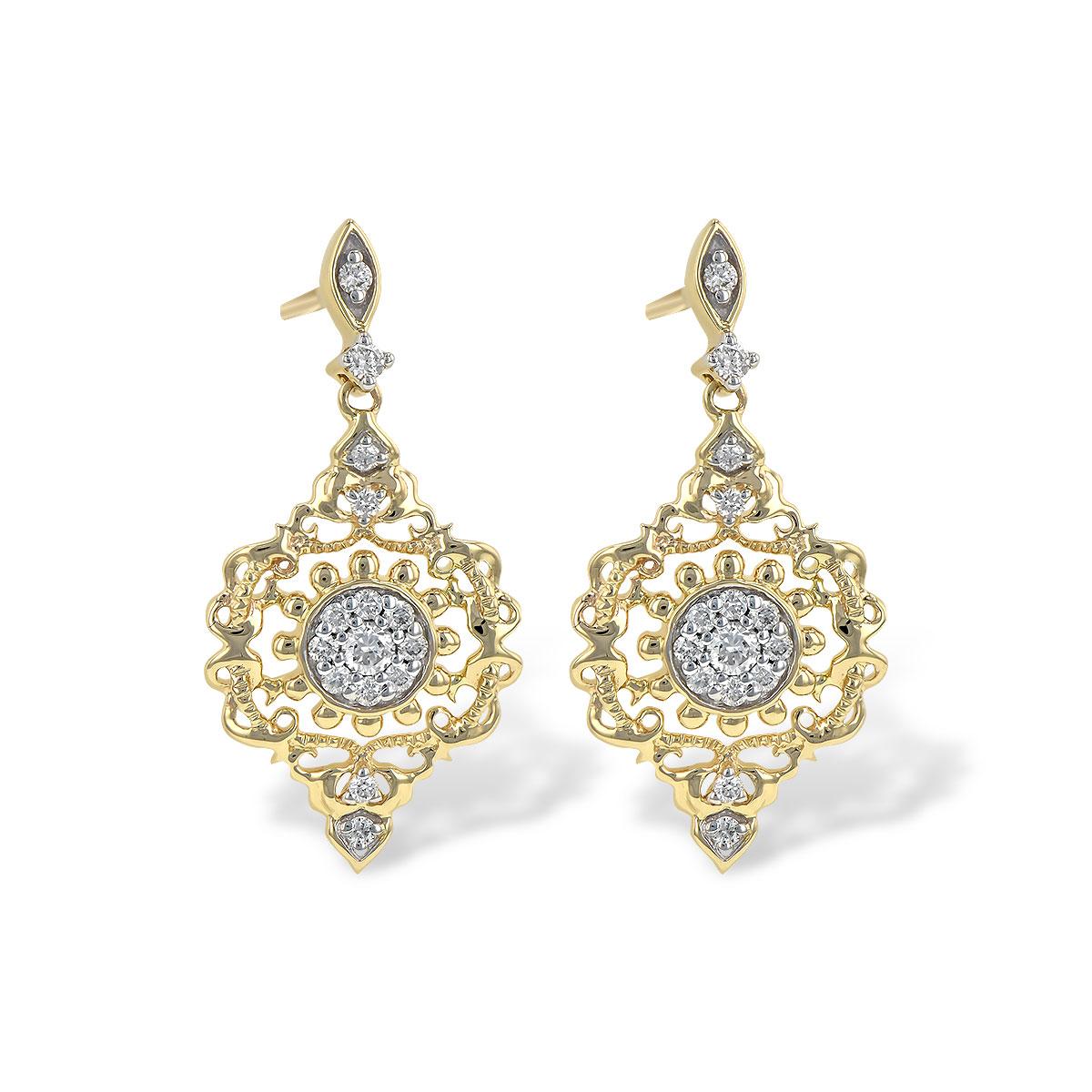 14KT Gold Diamond Earrings
