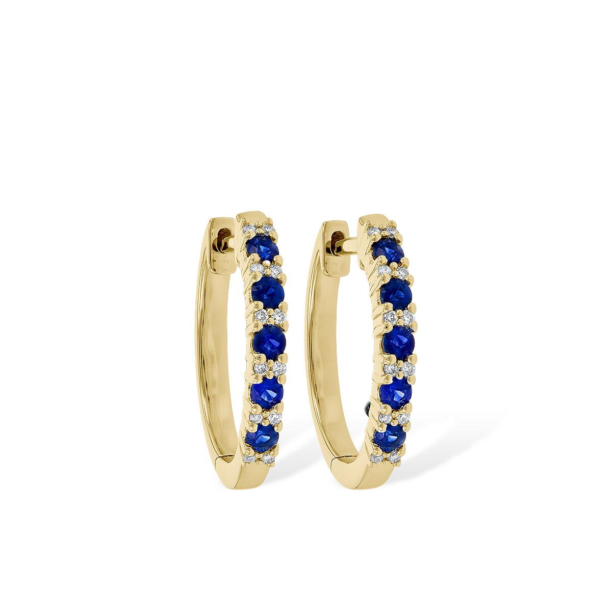 14KT Gold Sapphire Earrings