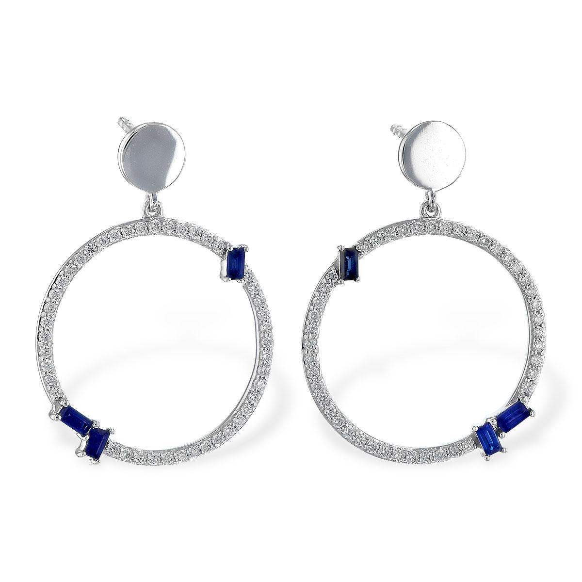 14KT Gold Sapphire Earrings