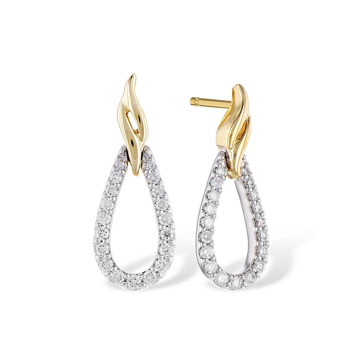 14KT Gold Diamond Earrings