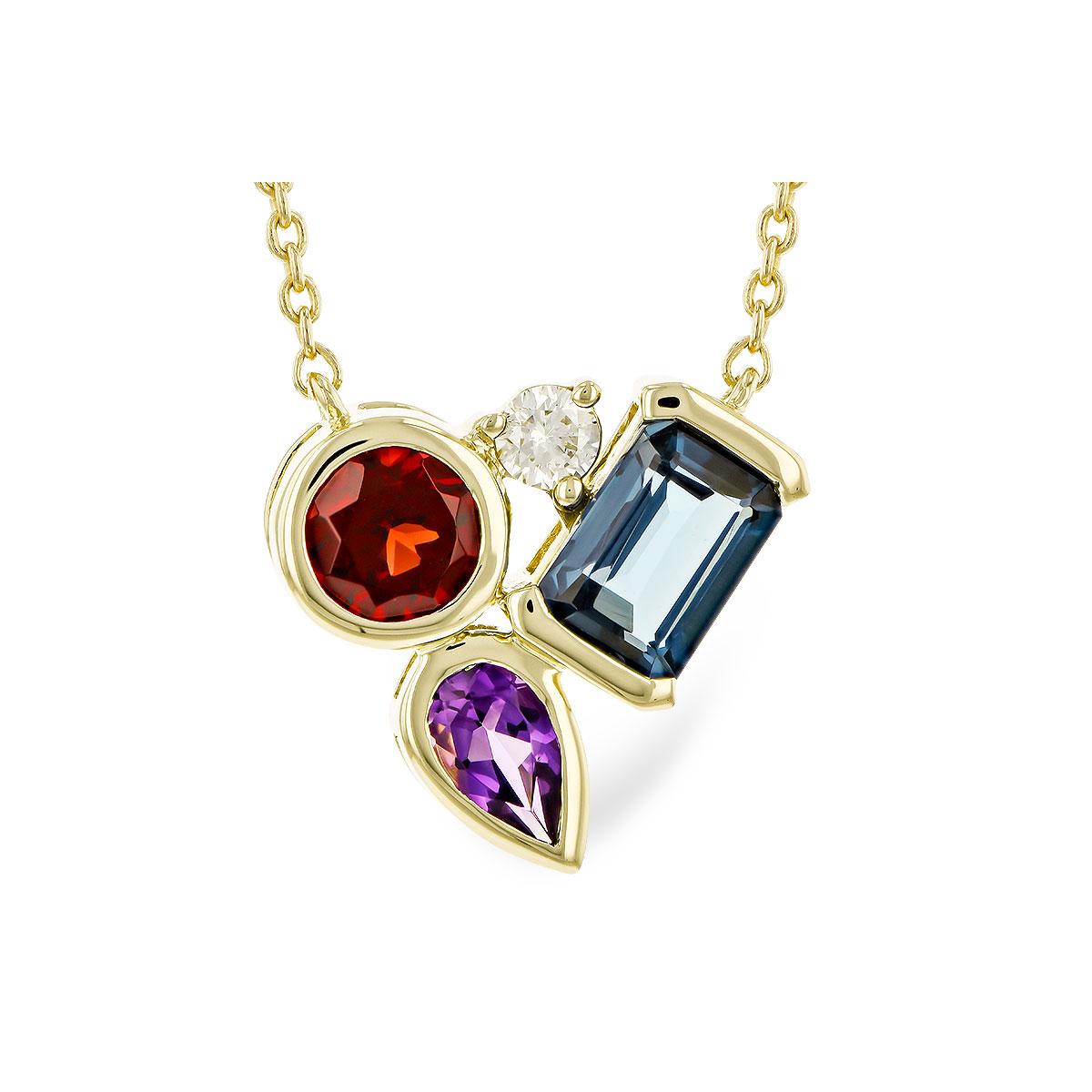 14KT Gold Multi-Stone Necklace