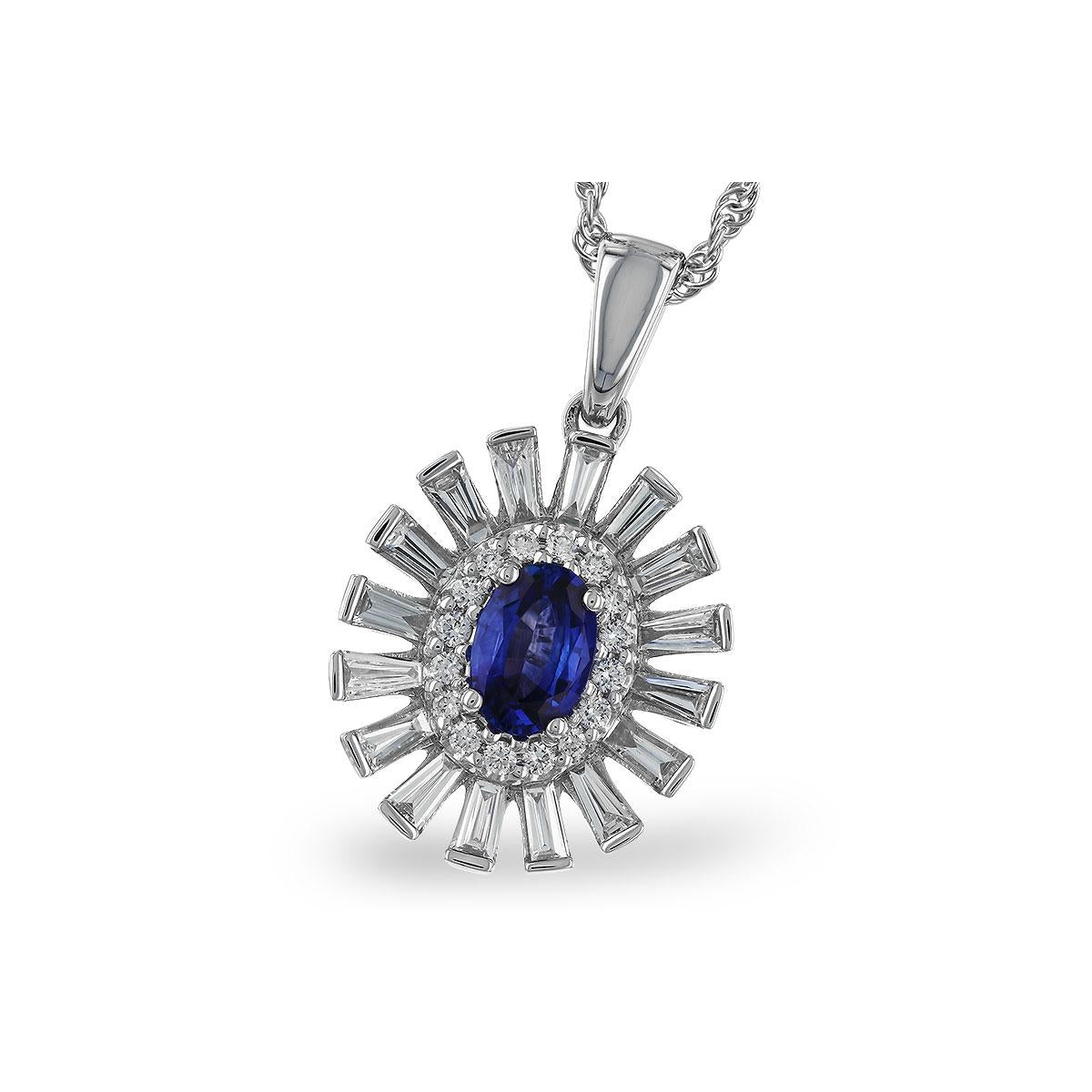 14KT Gold Sapphire Necklace