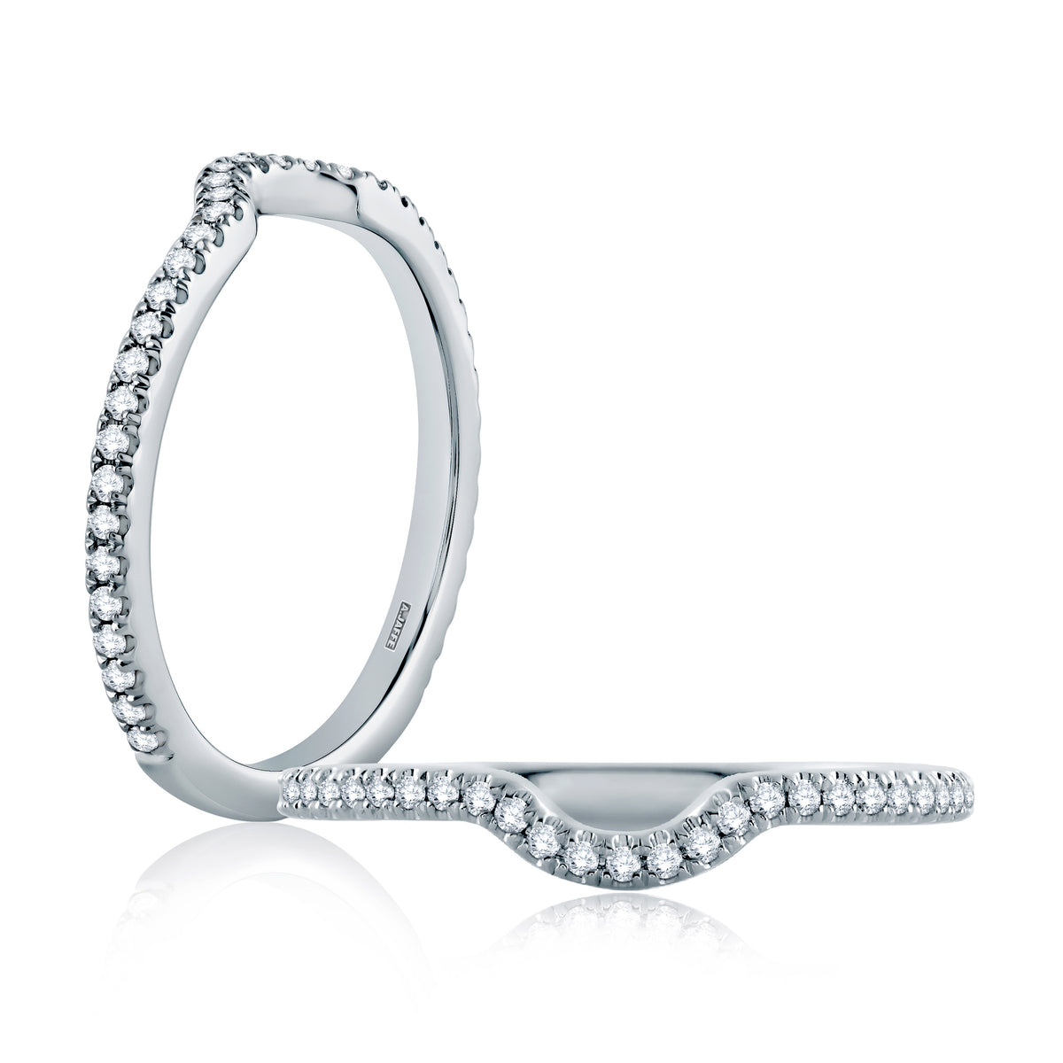 Curved Diamond Wedding Band [MR1774/15]