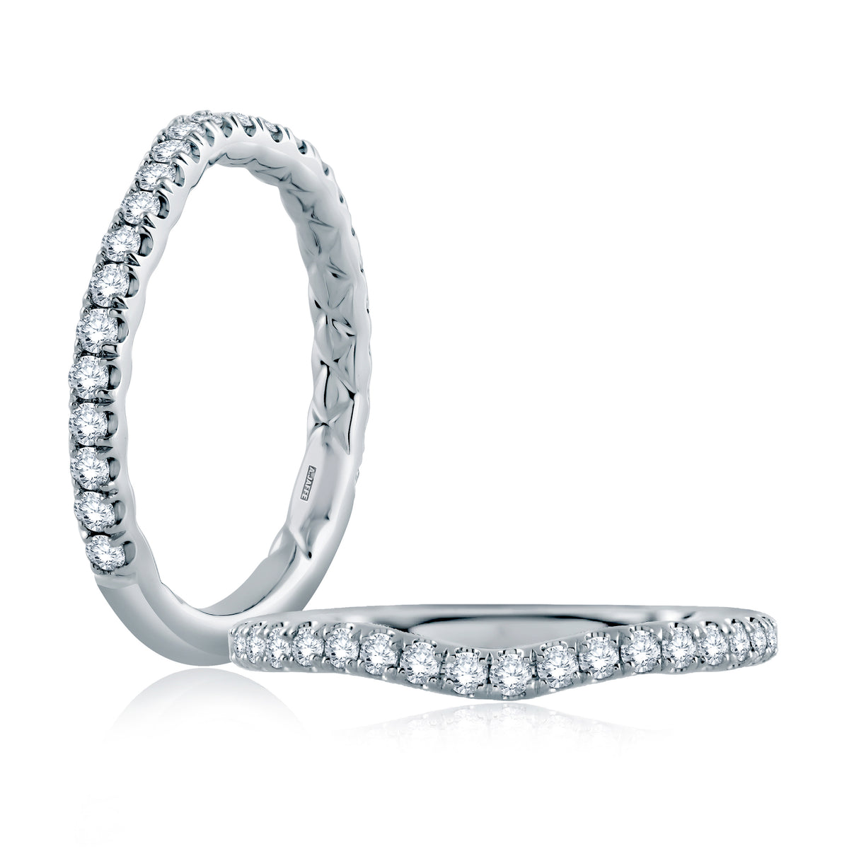 Curved Diamond Wedding Band [MR1850Q/36]