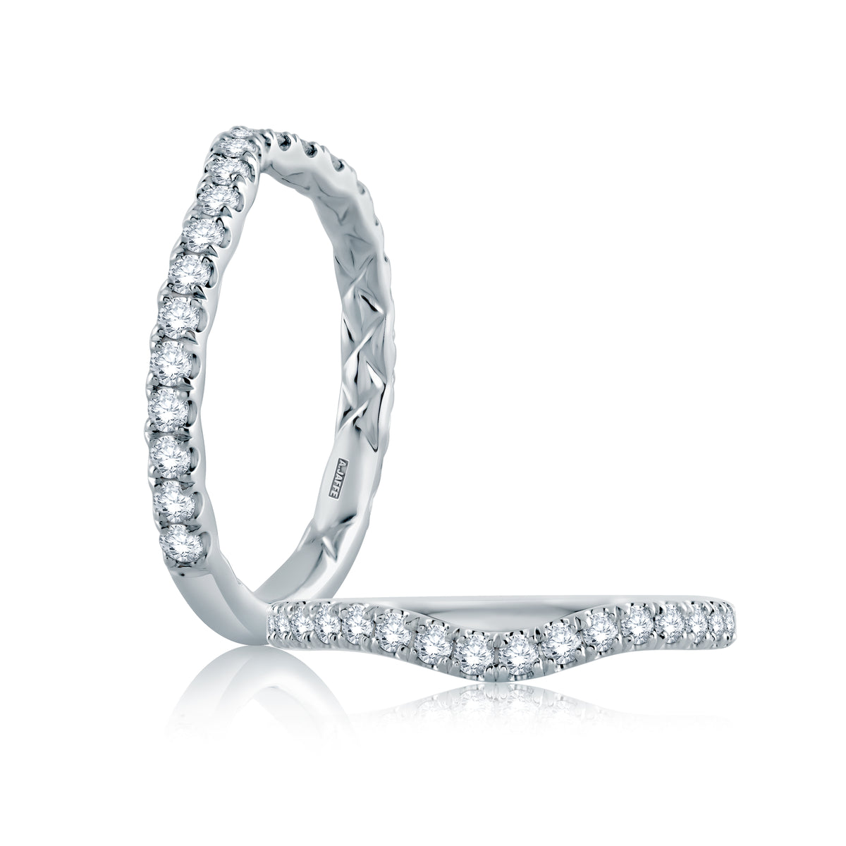 Curved Diamond Wedding Band [MR1853Q/42]