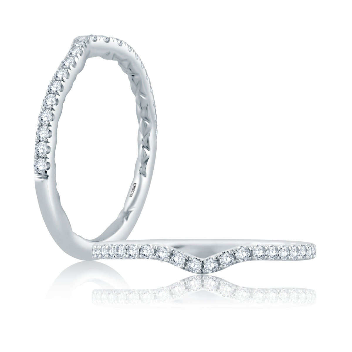 Curved Diamond Wedding Band [MR2096Q/17]