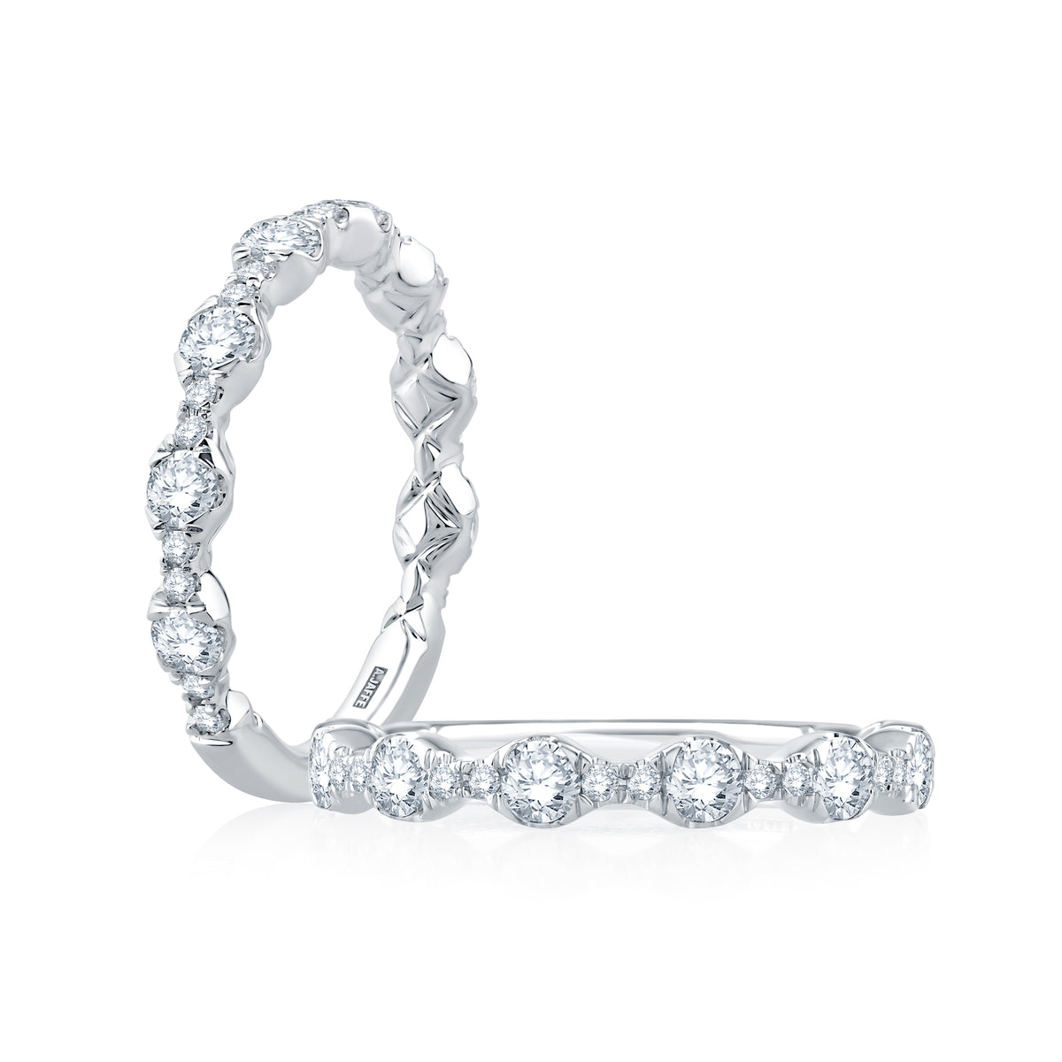 Floating Bubble Diamond Wedding Band [MR2303Q/73]
