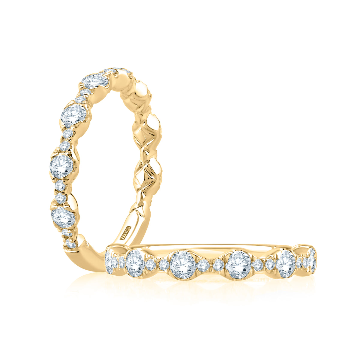 Floating Bubble Diamond Wedding Band [MR2303Q/73]
