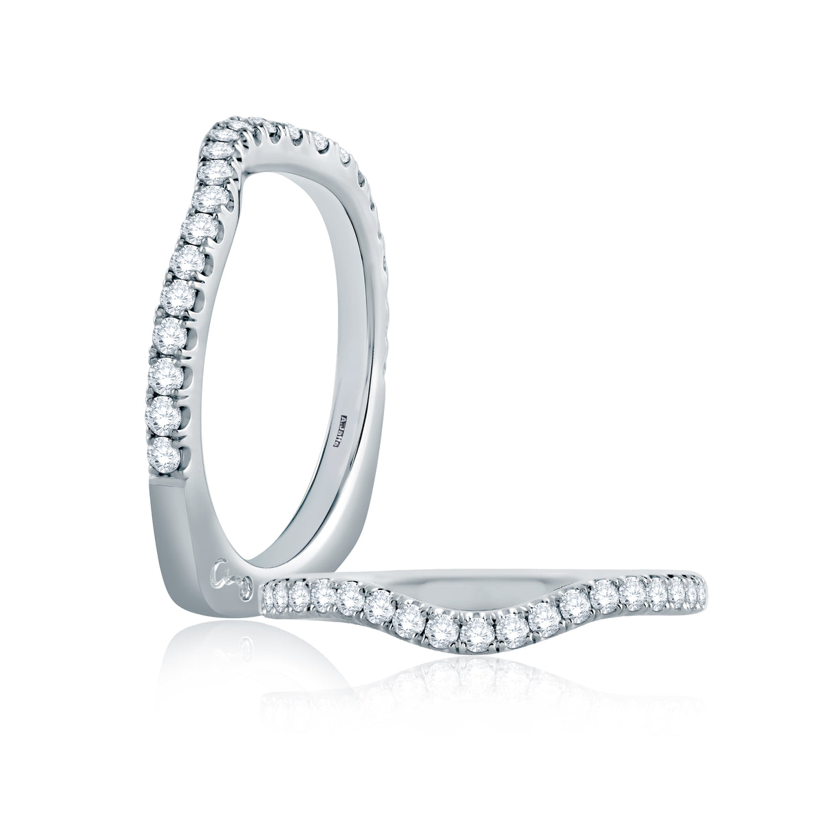 Curved Diamond Wedding Band [MRS574/28]