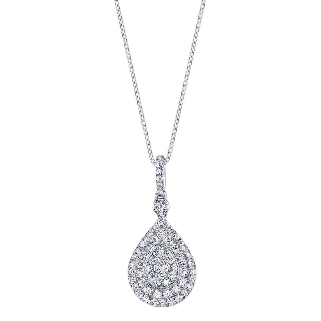 (Gallery) Teardrop Diamond Pendant
