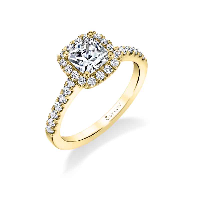 Emma - Round Engagement Ring with Halo