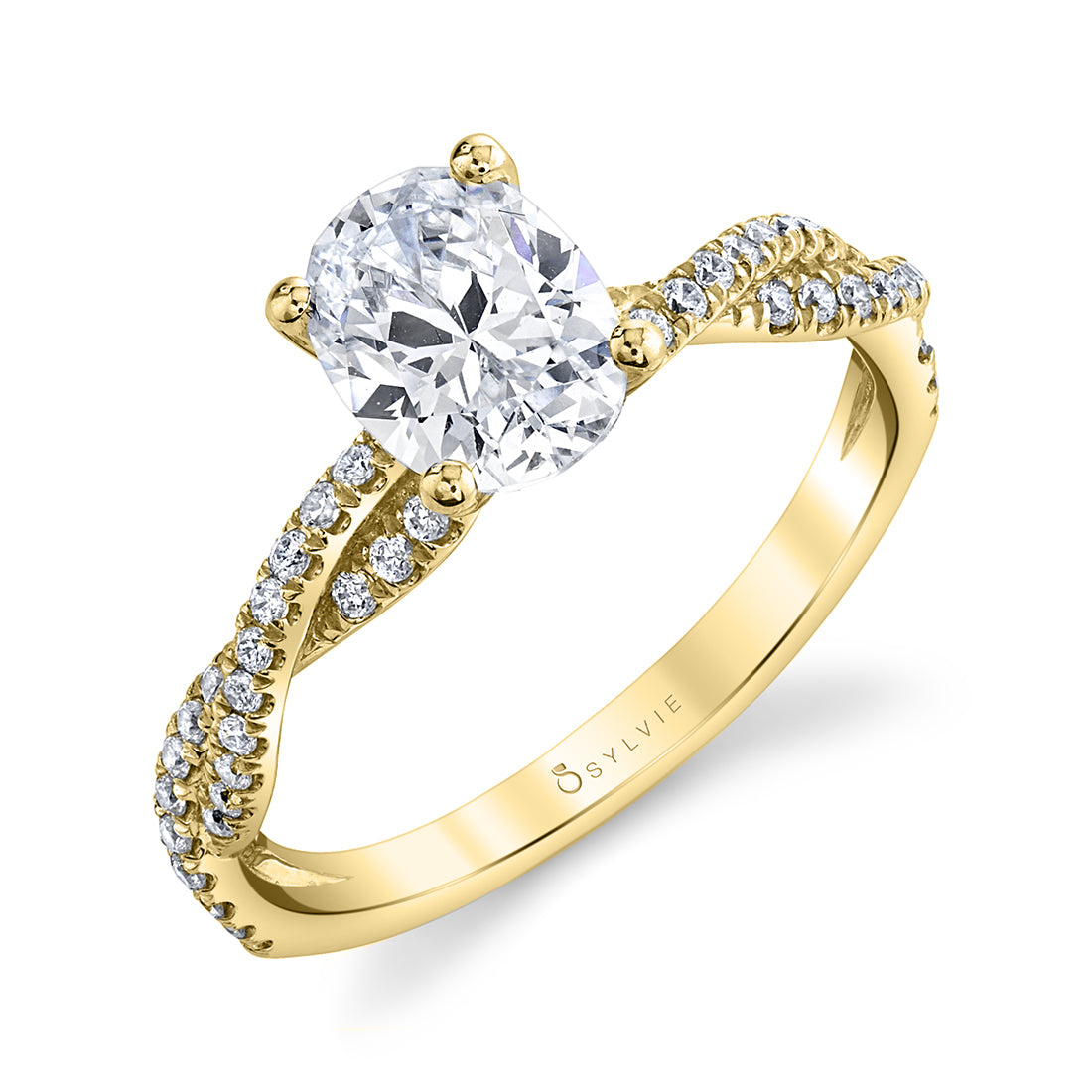 (18K Yellow) Leana - Oval Engagement Ring