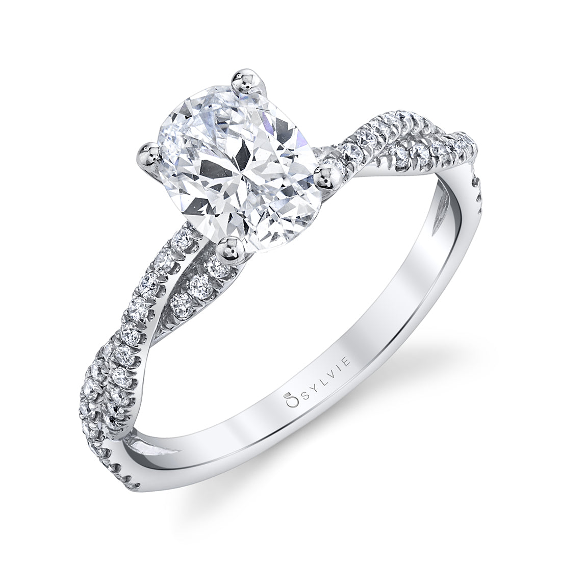 (Platinum White) Leana - Oval Engagement Ring