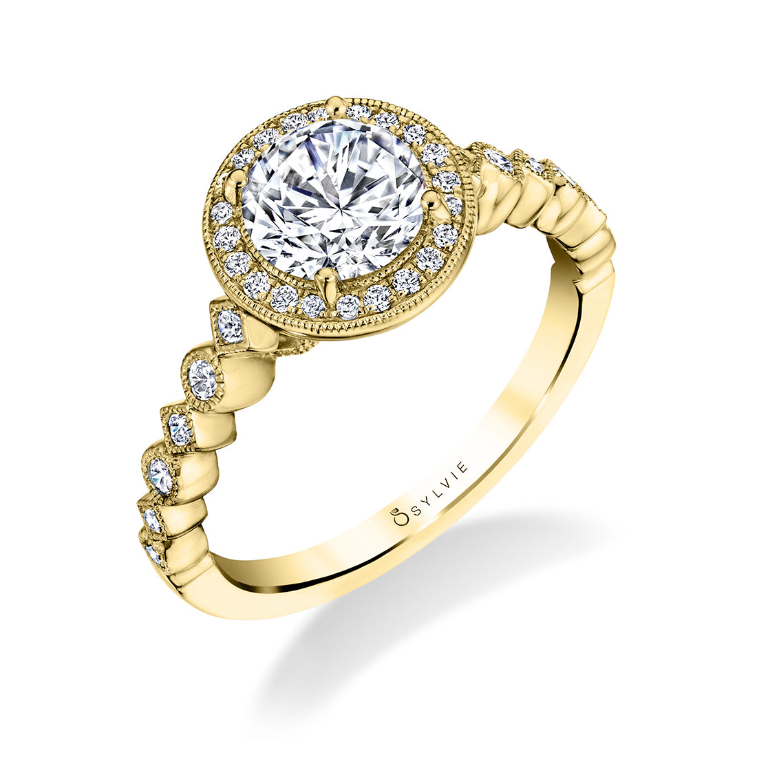 (18K Yellow) Stackable Engagement Ring