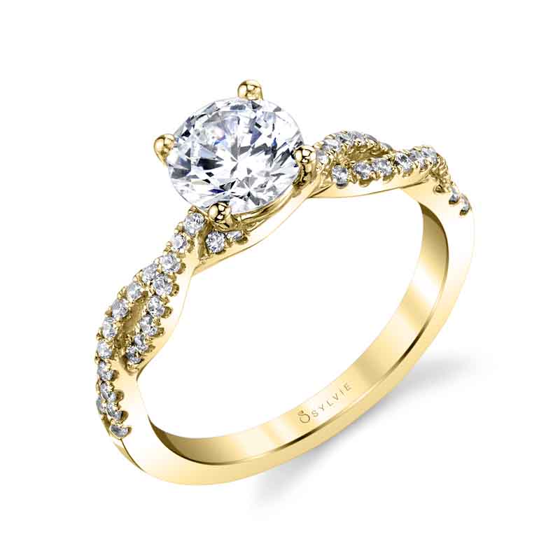 (18K Yellow) Maeve - Spiral Engagement Ring