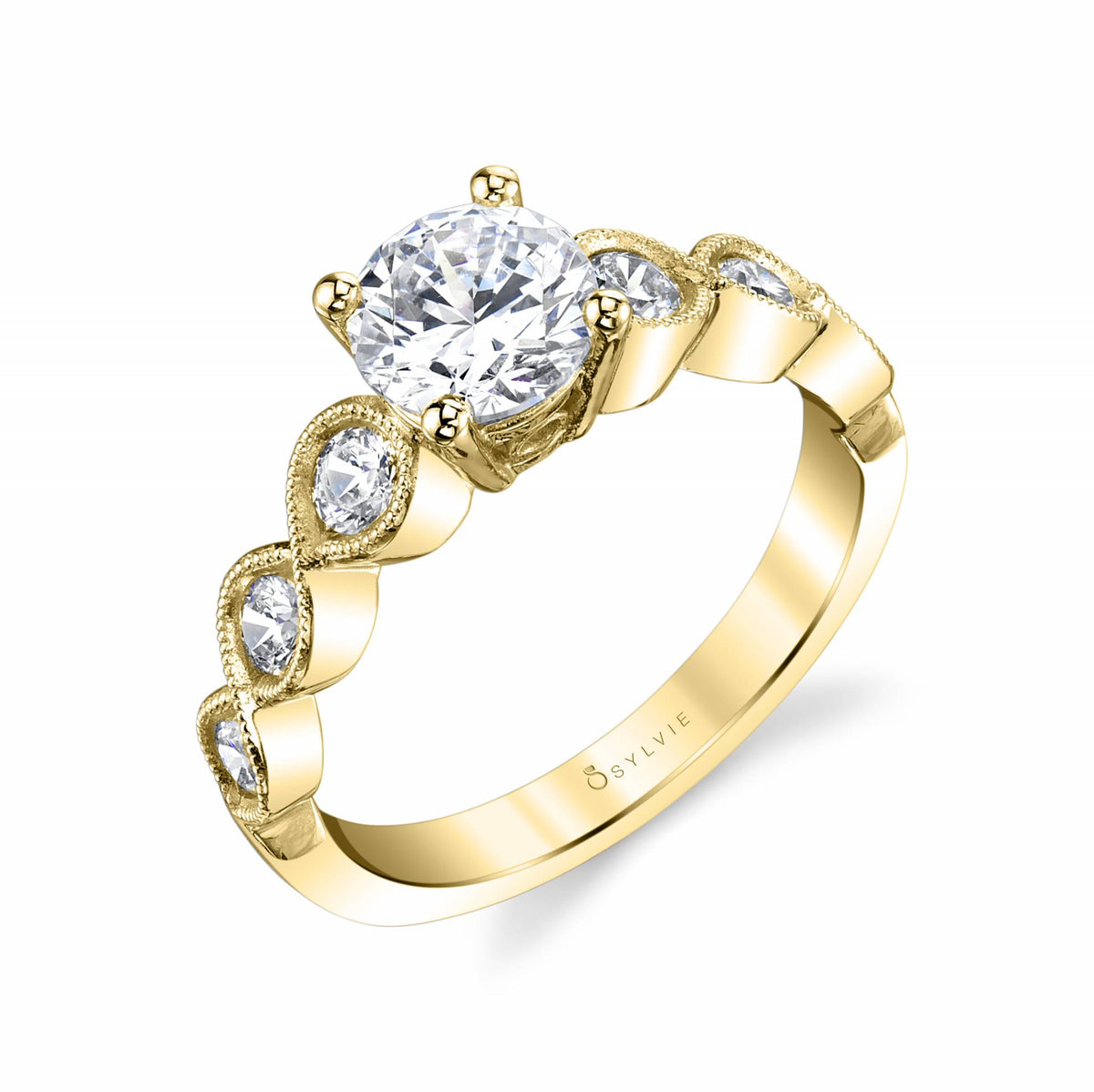 (14K Yellow) Stackable Engagement Ring