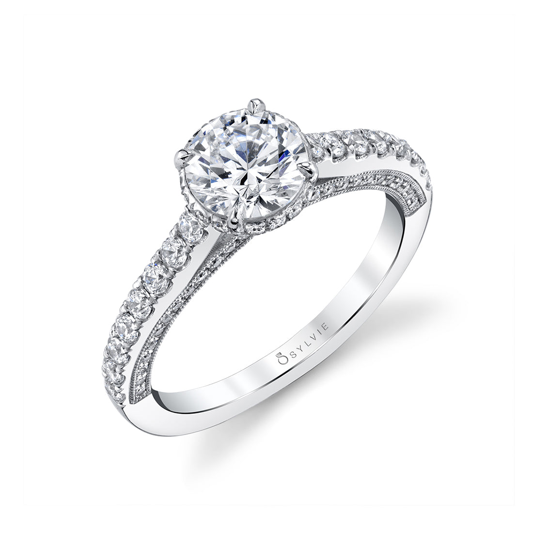 (Gallery) Hidden Halo Engagement Ring - Marianna