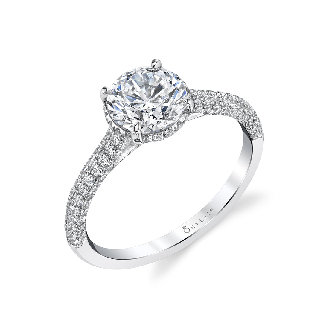 (Gallery) Hidden Halo Engagement Ring - Priscilla