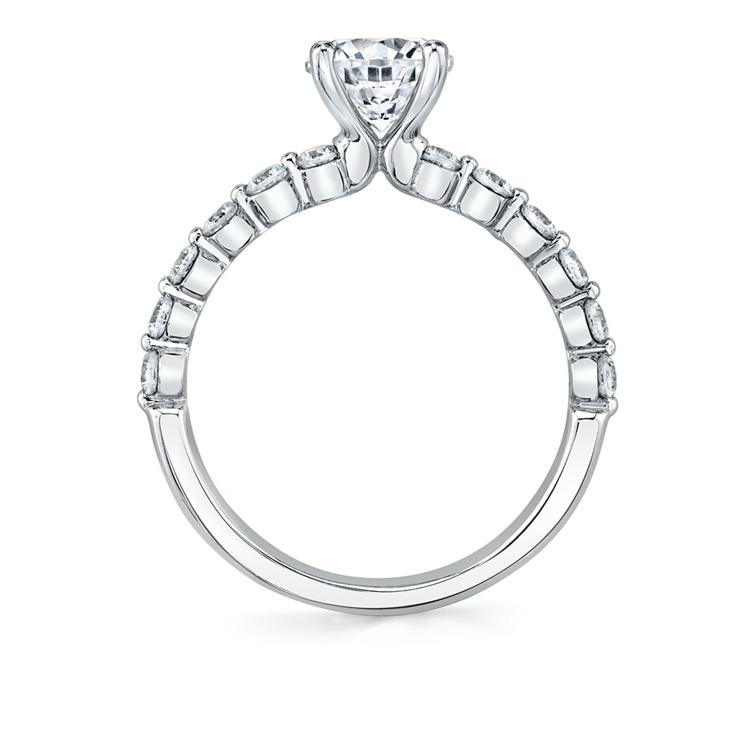 (Platinum White) Classic Engagement Ring - Ivanna