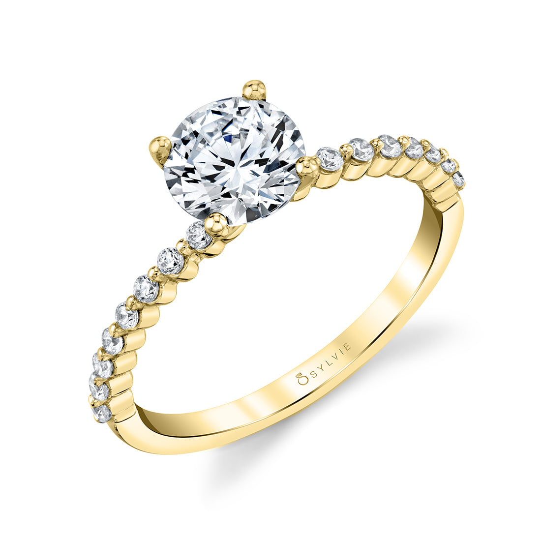 (18K Yellow) ROUND SOLITAIRE ENGAGEMENT RING -.16