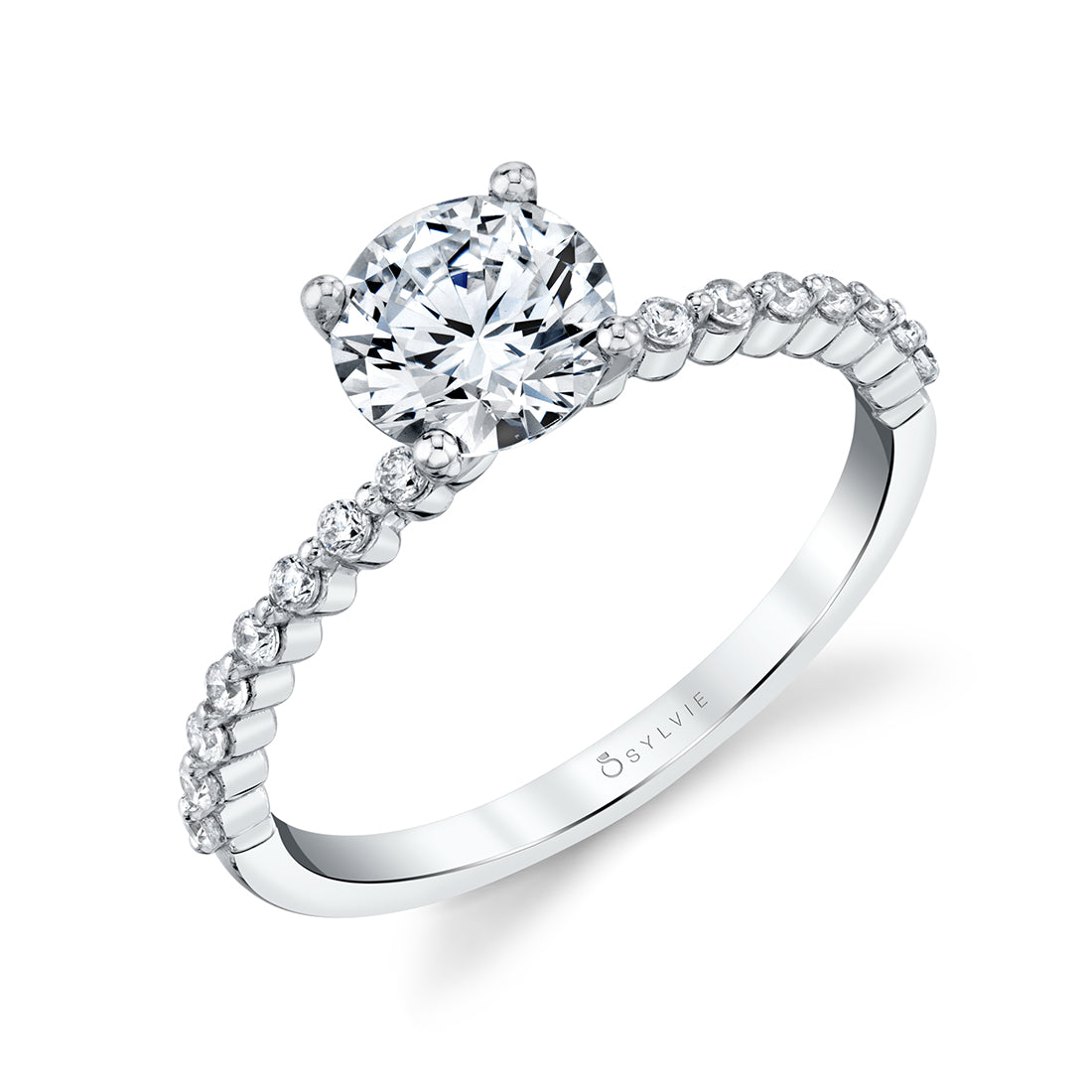 (Platinum White) ROUND SOLITAIRE ENGAGEMENT RING -.16