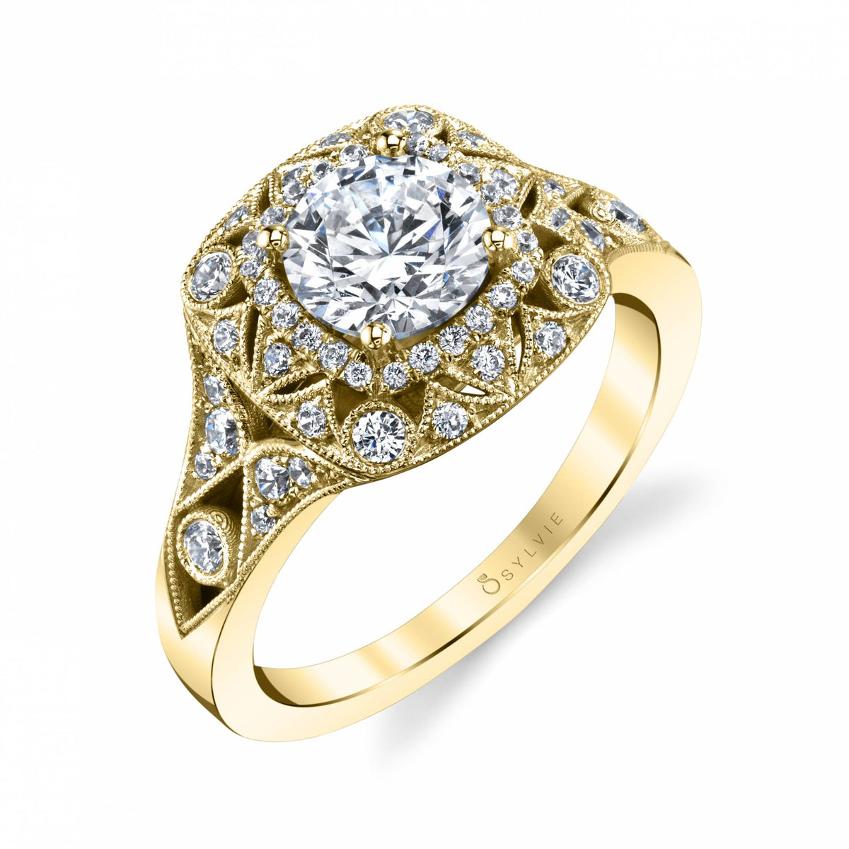 (18K Yellow) Noemie - Vintage Engagement Ring
