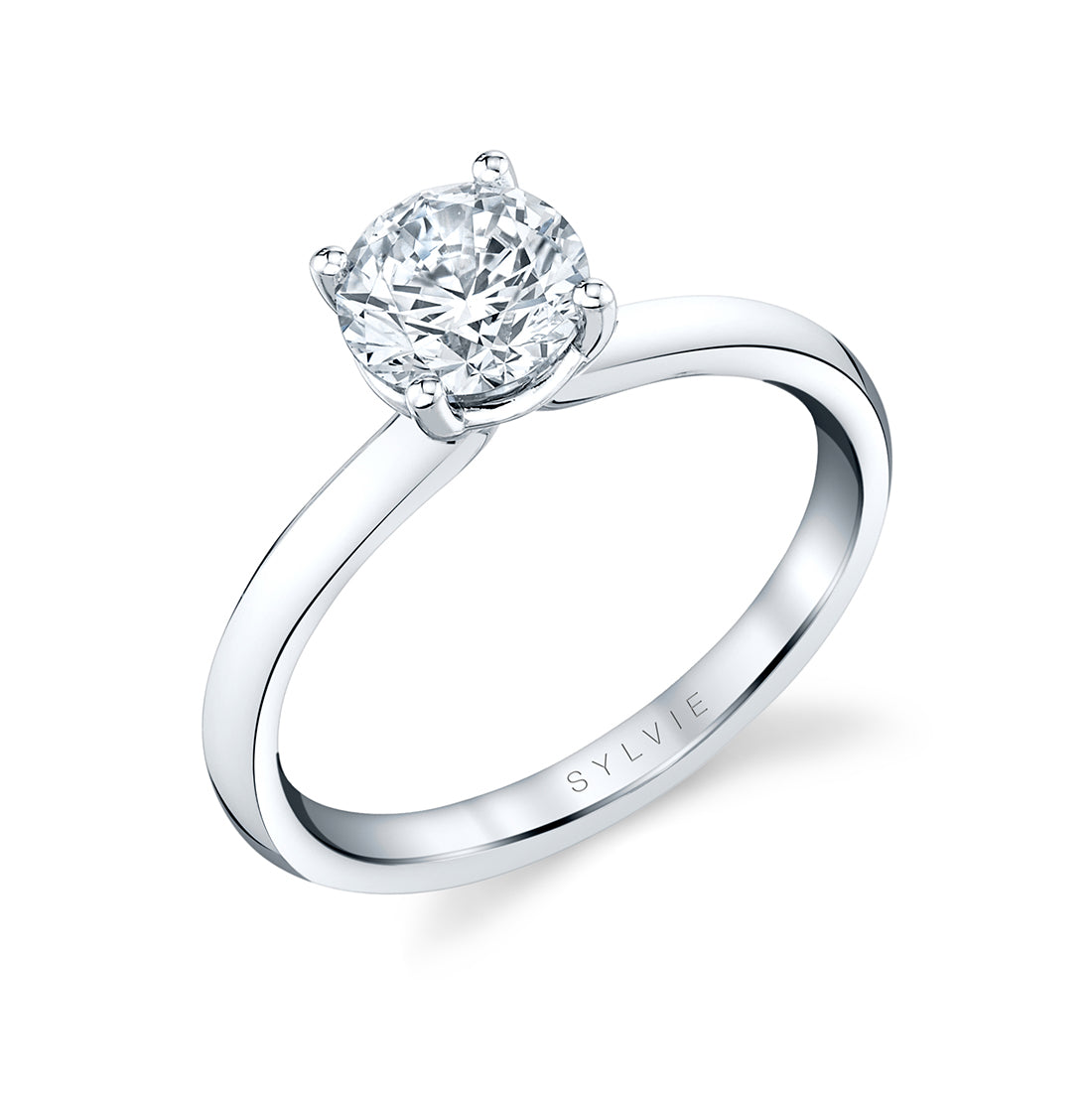 (Gallery) Round Cut Solitaire Engagement Ring - Hestia