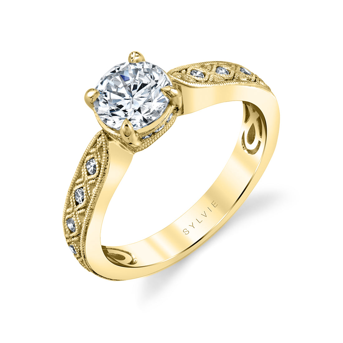 (14K Yellow) Vintage Engagement Ring - Vondelle
