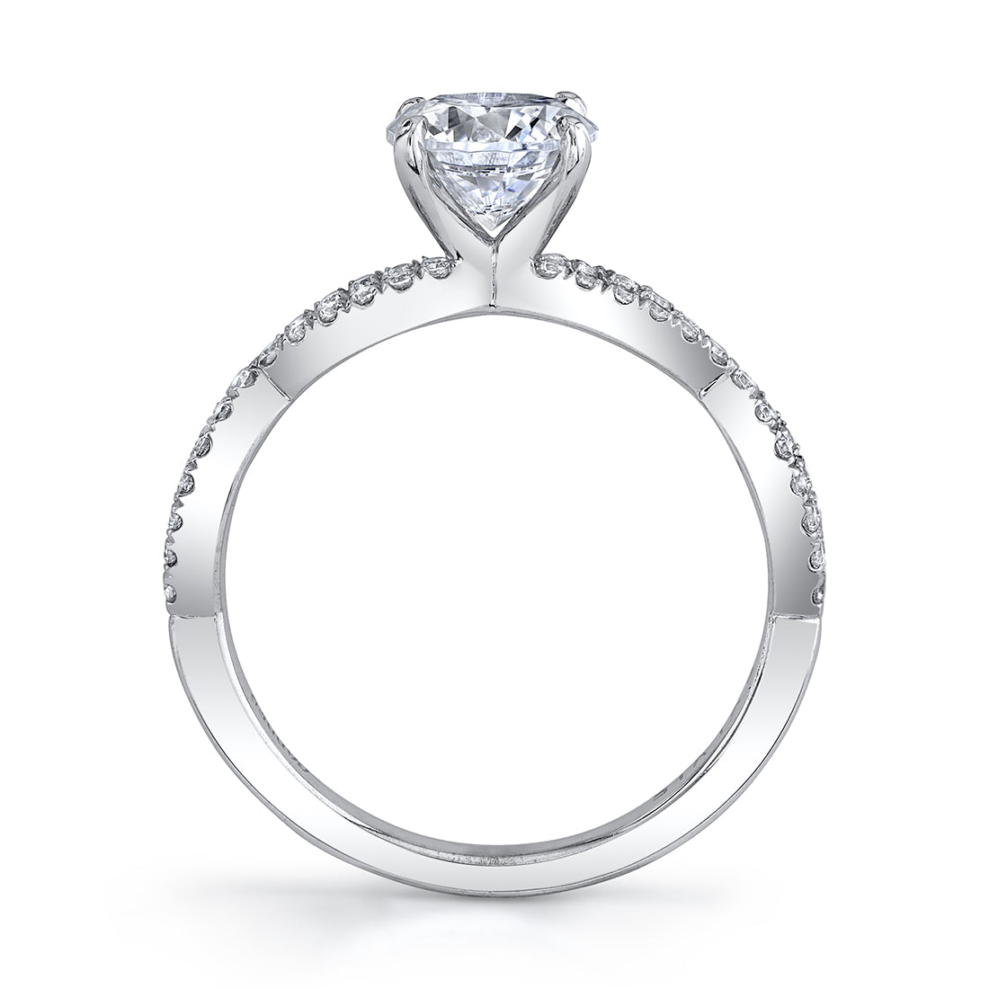 (Platinum White) Spiral Engagement Ring - Maribel