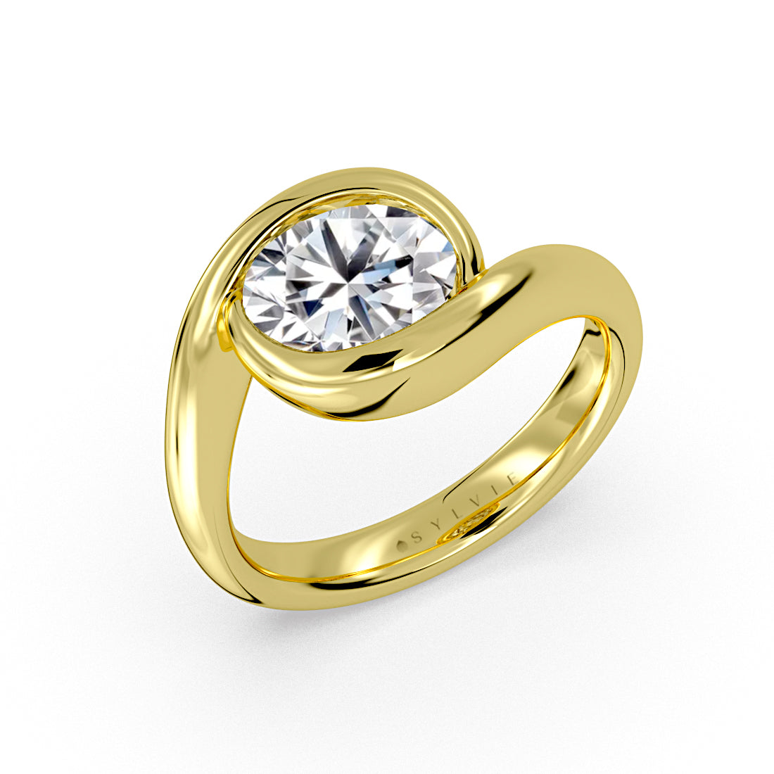 Auravie East to West Oval Cut Bypass Engagement Ring - Lyric