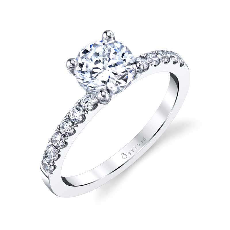 (Platinum White) Anne - Classic Solitaire Engagement Ring